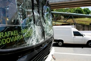 public transportation bus collide