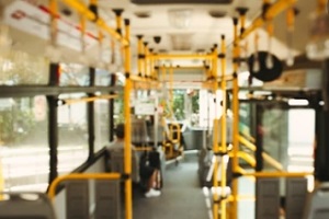public transportation bus form inside