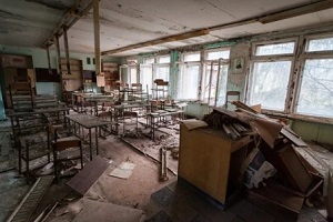 damaged classroom