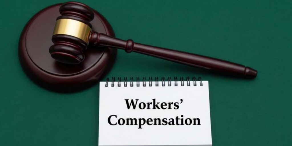Gavel Representing Rules for Workers Compensation Insurance Concept